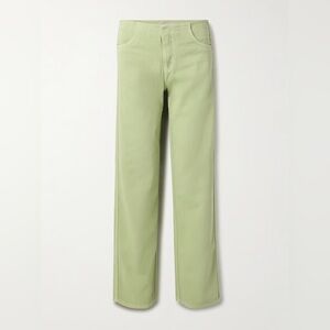NWT_CHRISTOPHER ESBER Mid-rise straight-leg jeans in green size 10
